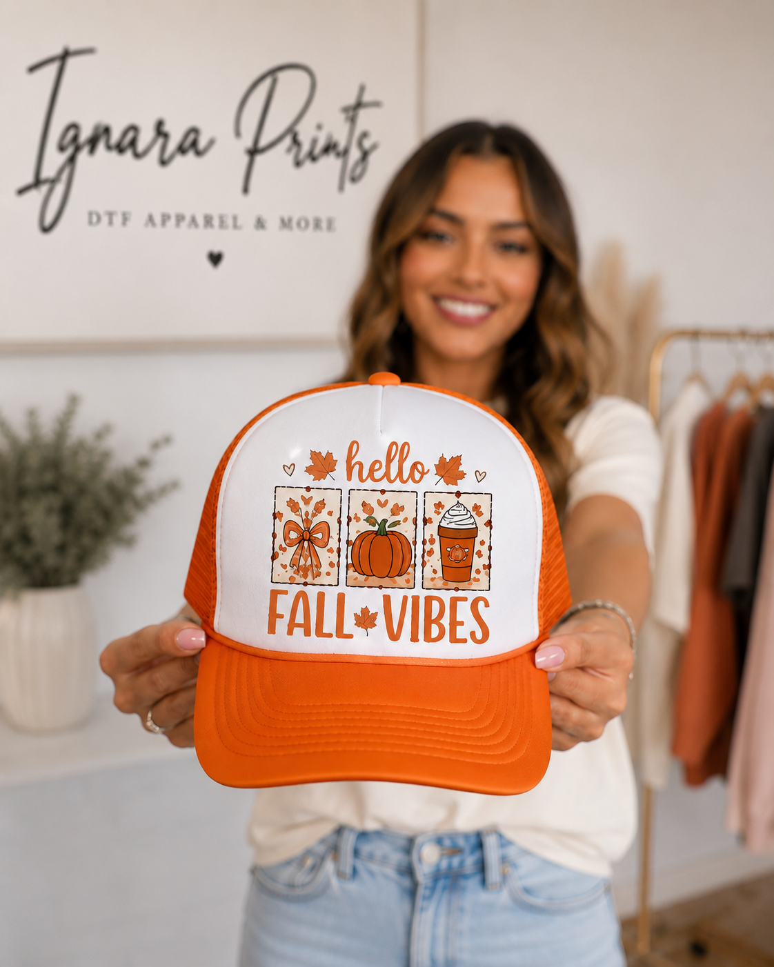 Hello Fall Vibes Trucker Hat π