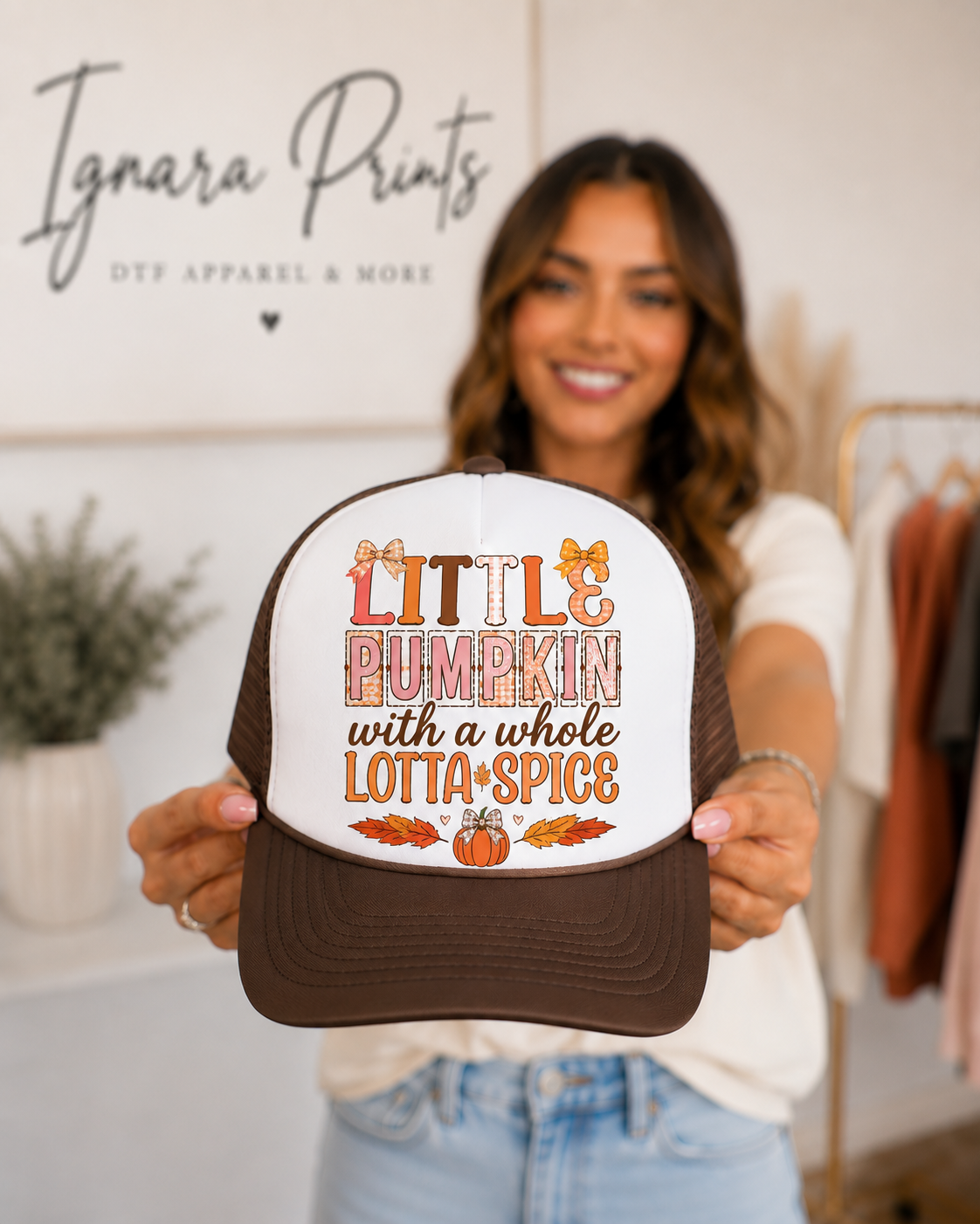 Little Pumpkin Trucker Hat ππ€