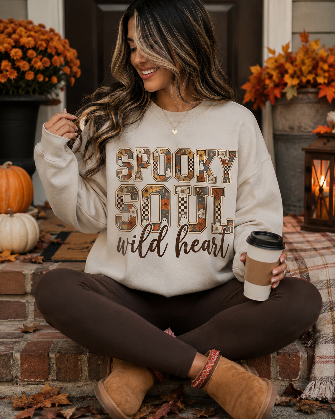 Spooky Soul Wild Heart Fall Crewneck Sweatshirt