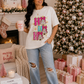 Pink Holiday Ho Ho Ho Graphic Tee