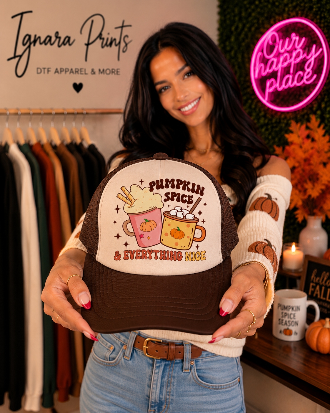 Pumpkin Spice & Everything Nice Trucker Hat