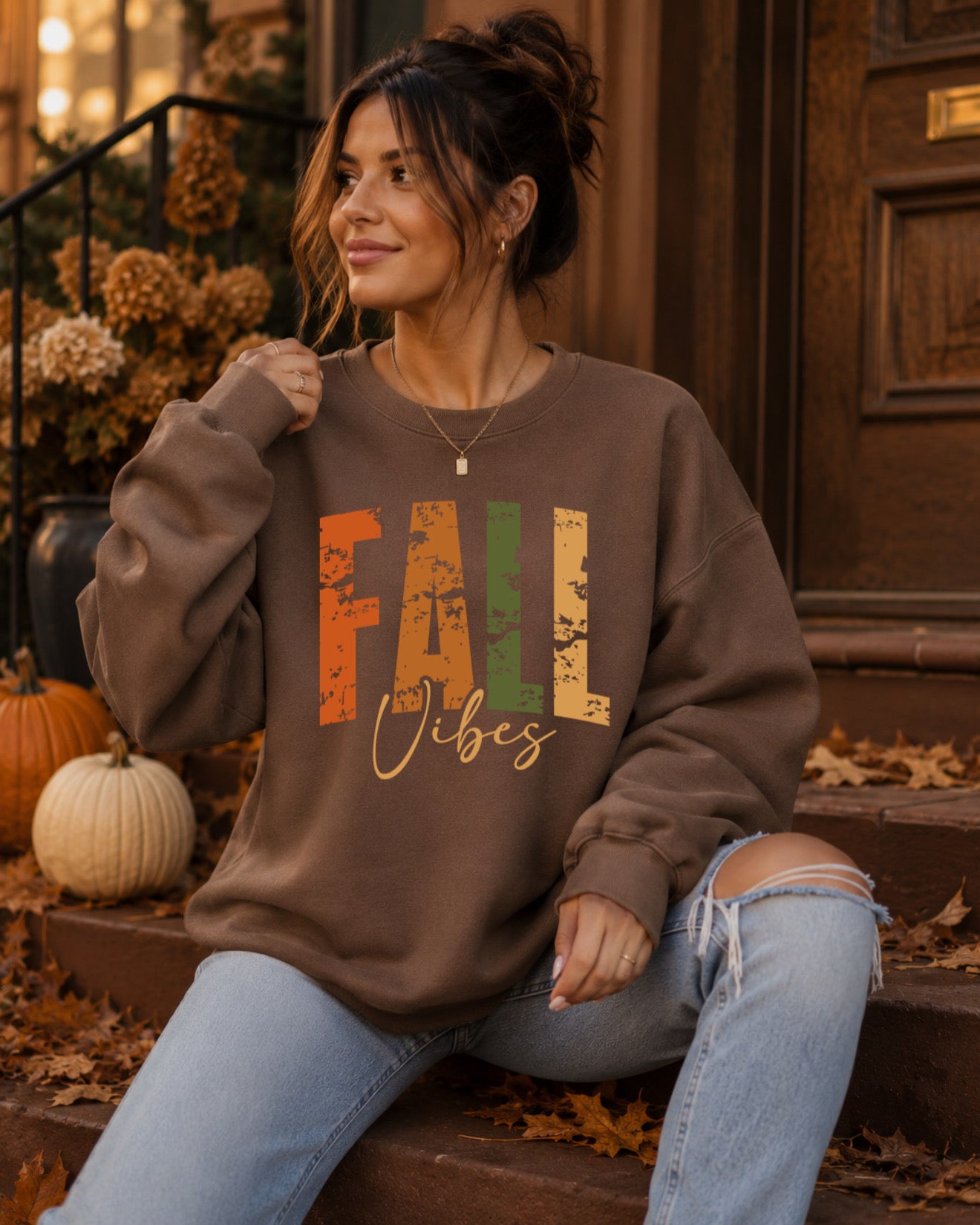 Fall Vibes Unisex Crewneck Sweatshirt