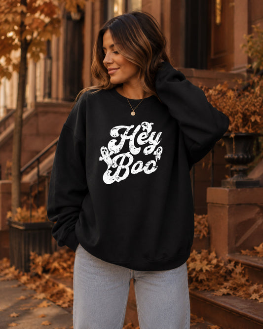 Hey Boo Unisex Crewneck Sweatshirt
