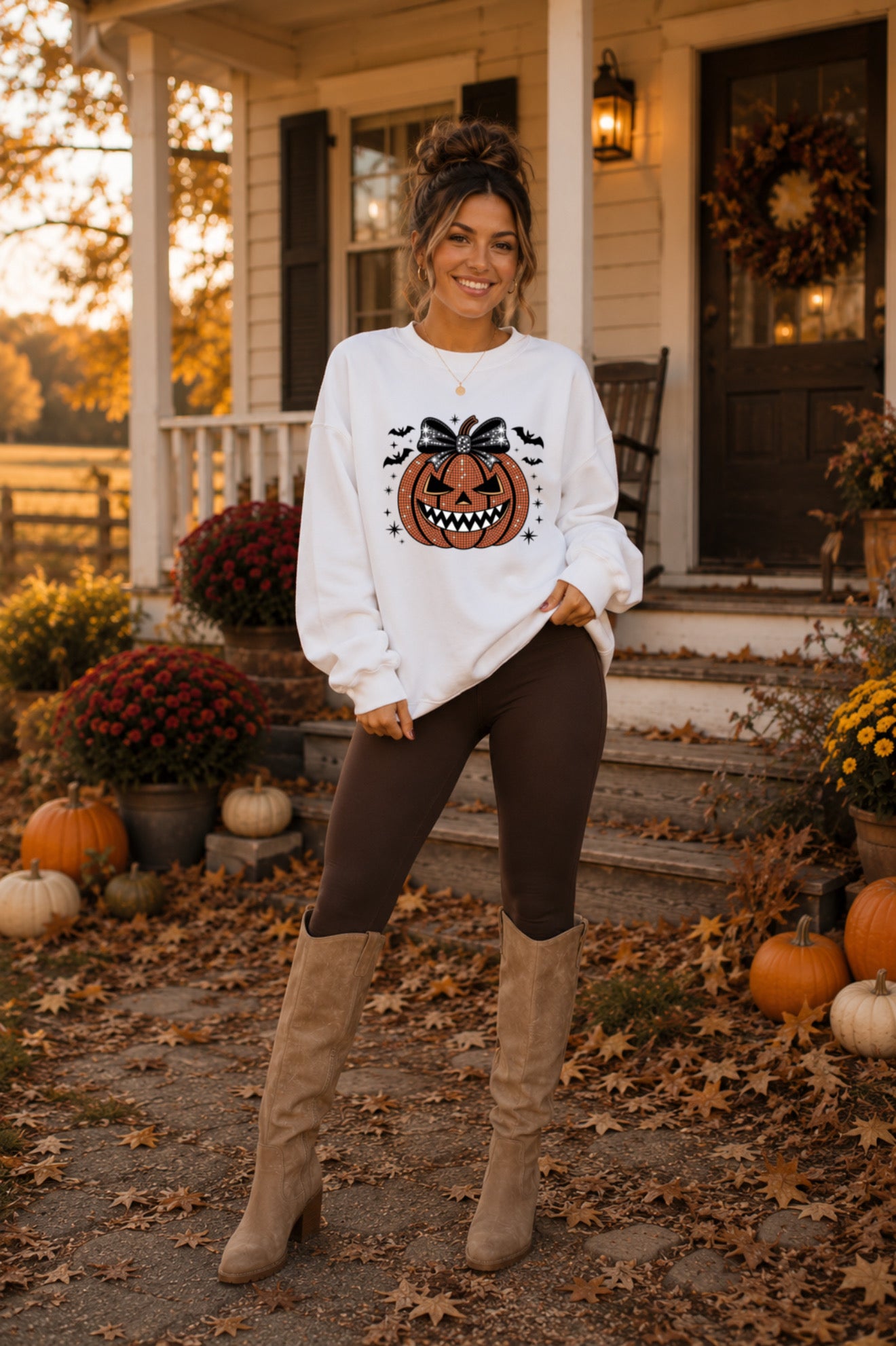 Coquette Jack O’Lantern Crewneck Sweatshirt