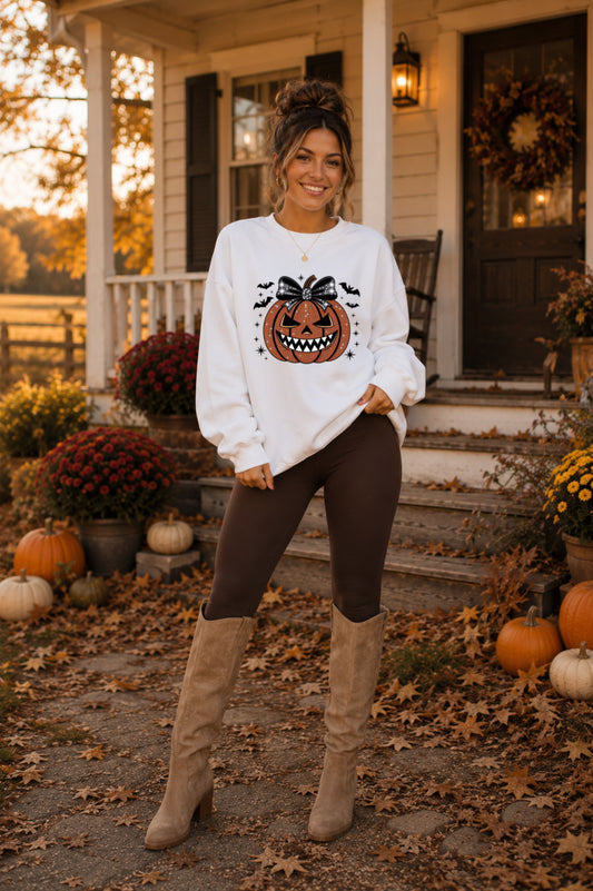 Coquette Jack O’Lantern Crewneck Sweatshirt