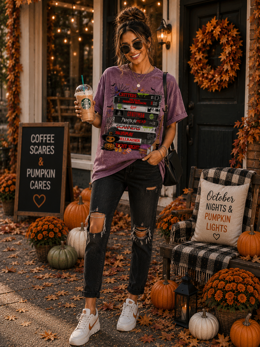 Retro Horror VHS Movies Comfort Colors T-Shirt | Vintage Halloween Graphic Tee