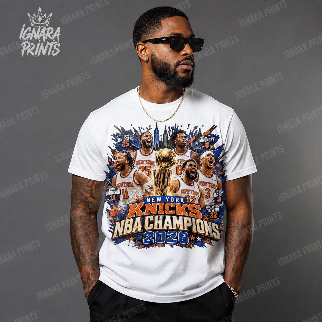 Knicks NBA Champions Unisex Tee—White