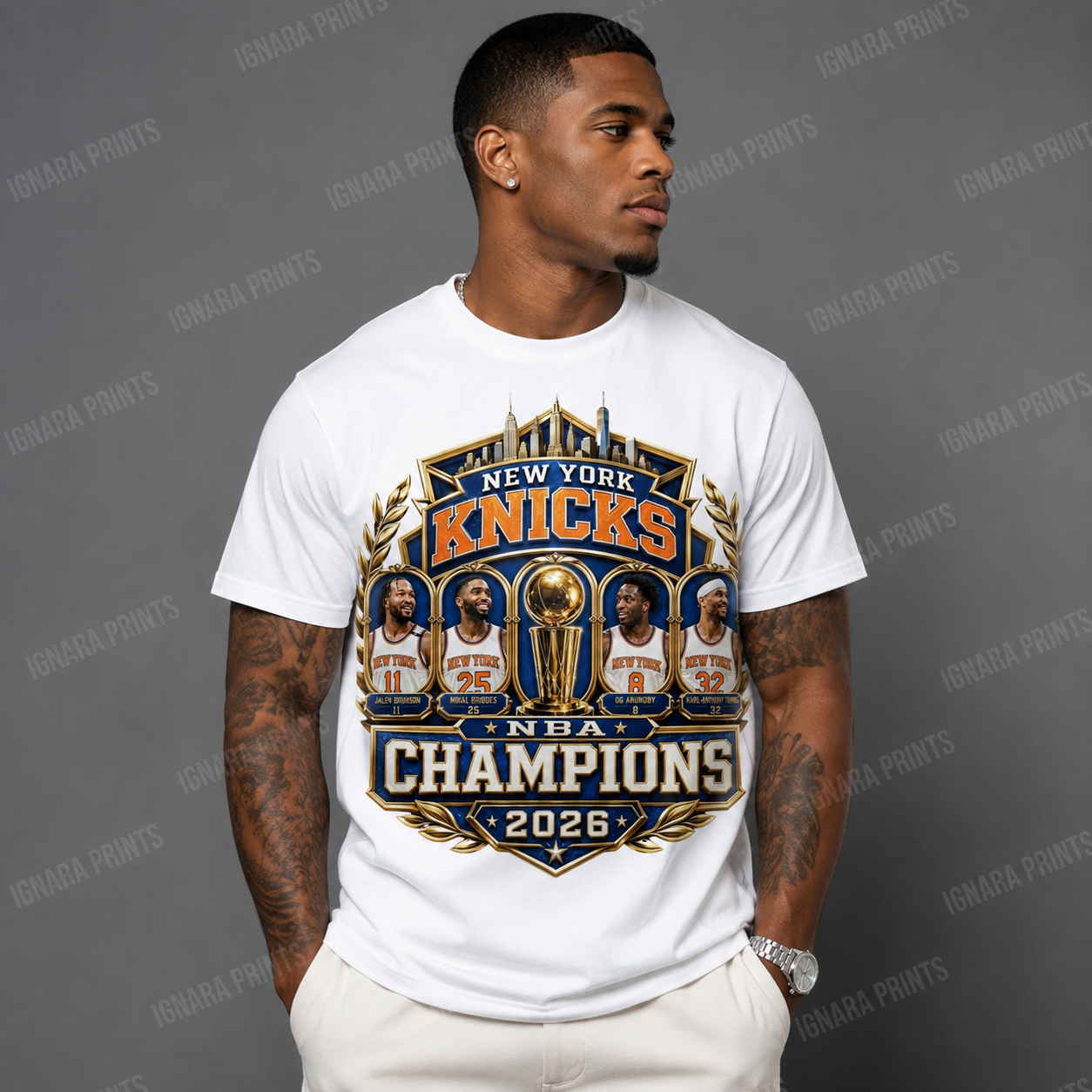 New York Knicks 2026 Championship Legacy Tee—white