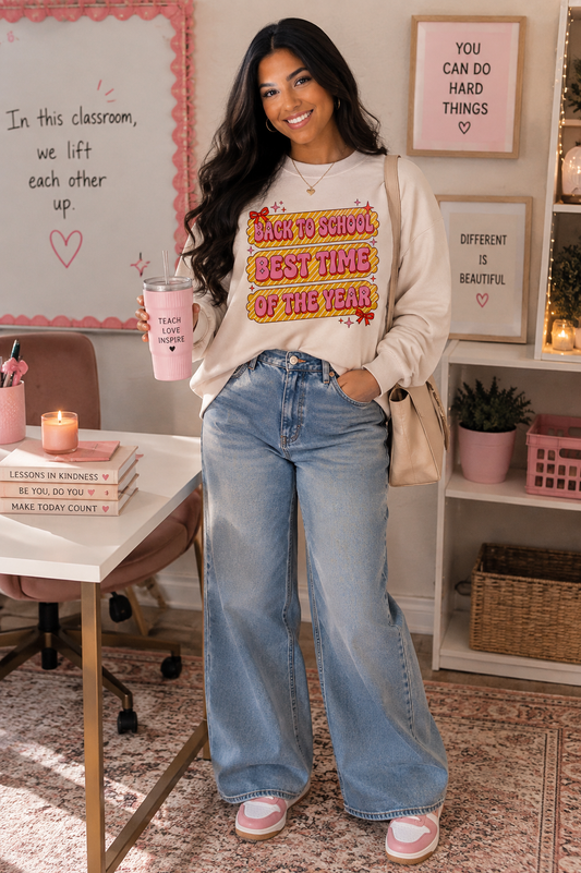 Back to School Best Time of the Year Teacher Sweatshirt
