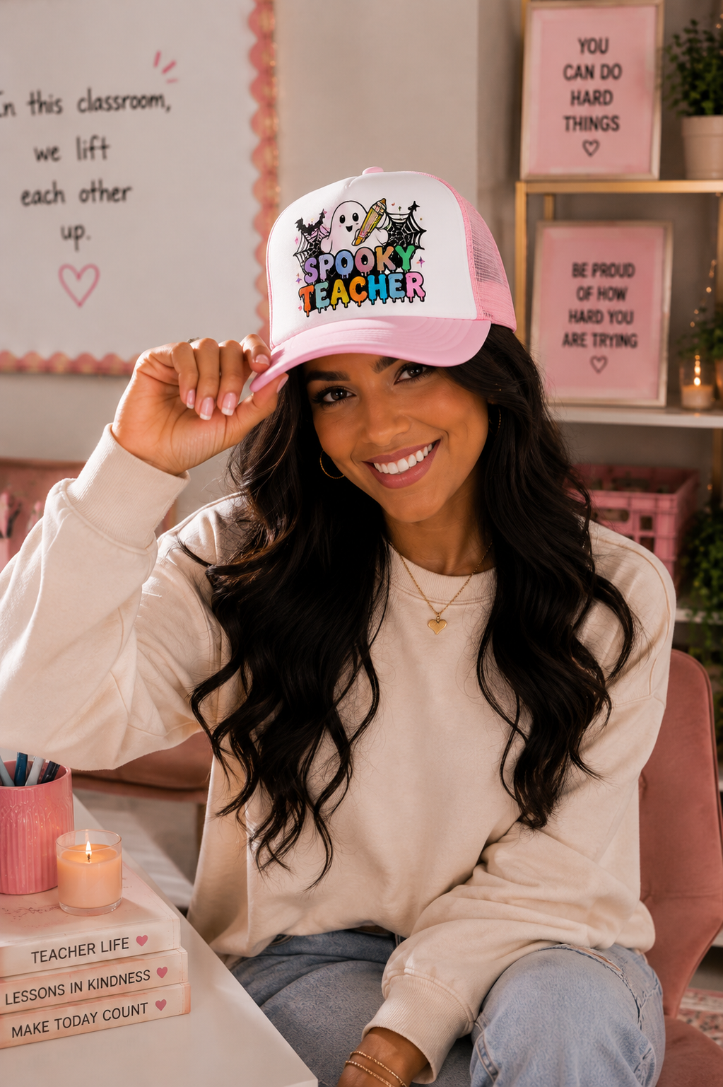 Spooky Teacher Trucker Hat