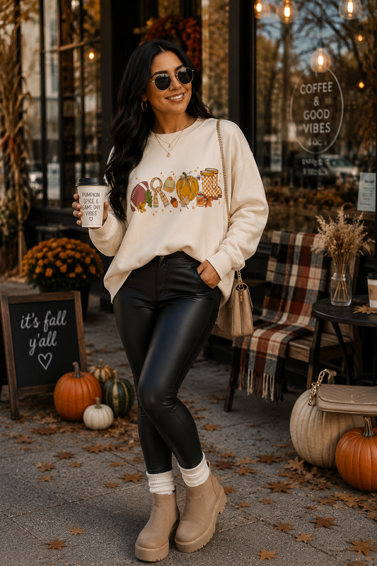 Fall Football Vibes Crewneck Sweatshirt