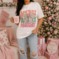 Floral Reindeer Christmas Graphic Tee