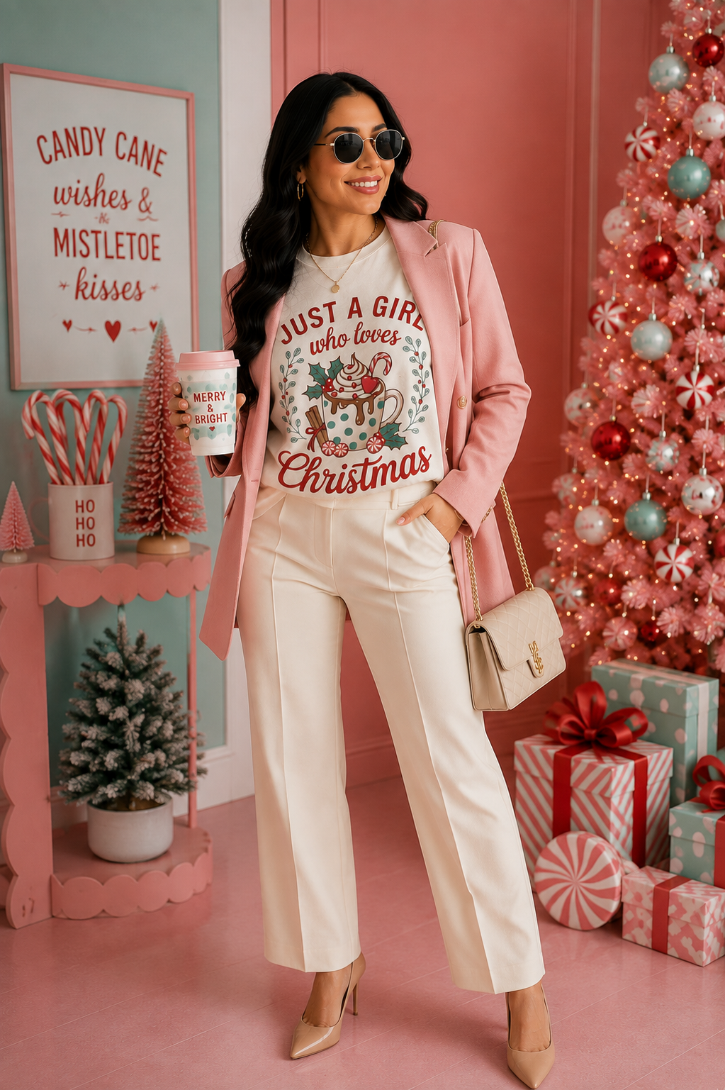 Just a Girl Who Loves Christmas Graphic Tee