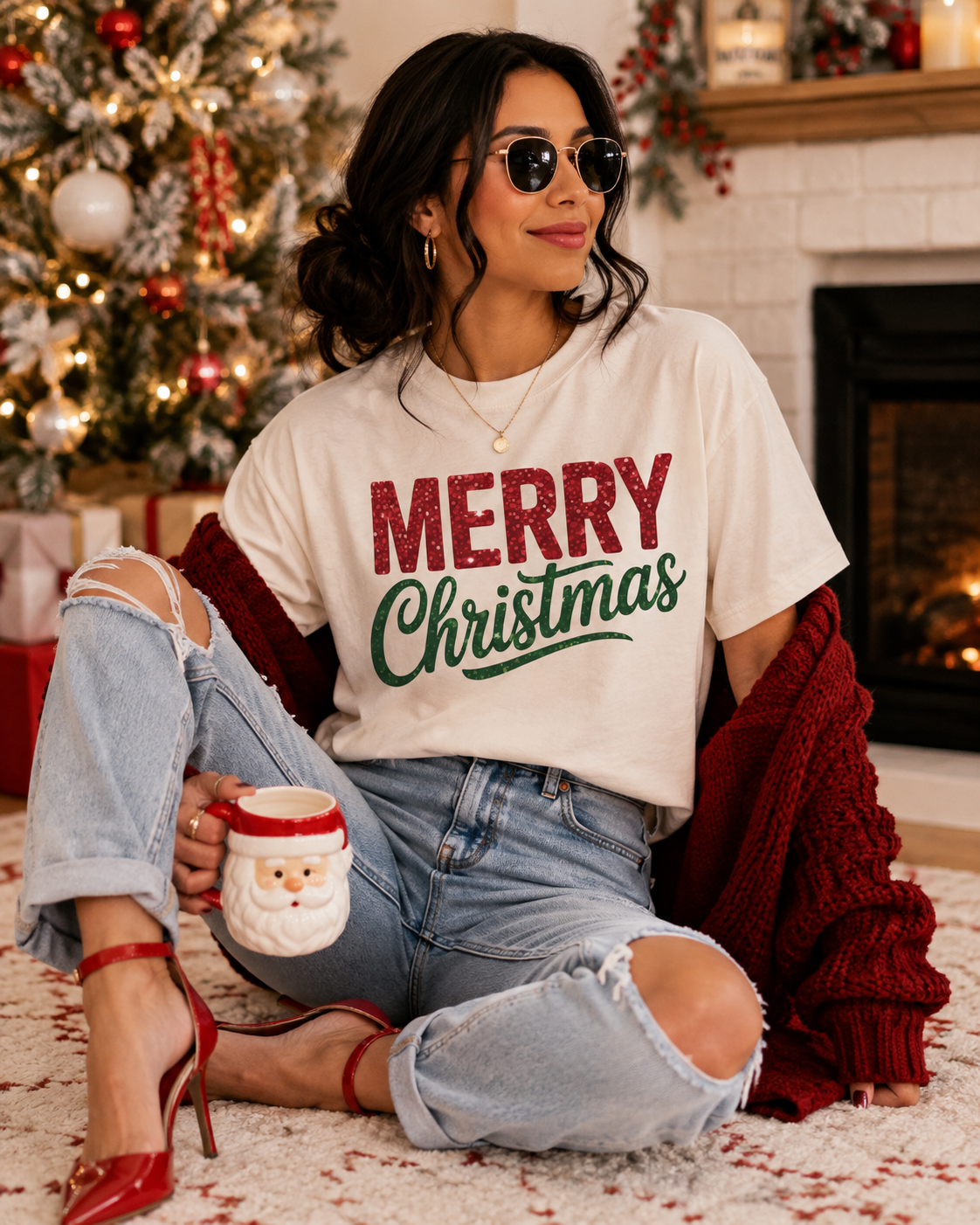 Merry Christmas Classic Graphic Tee