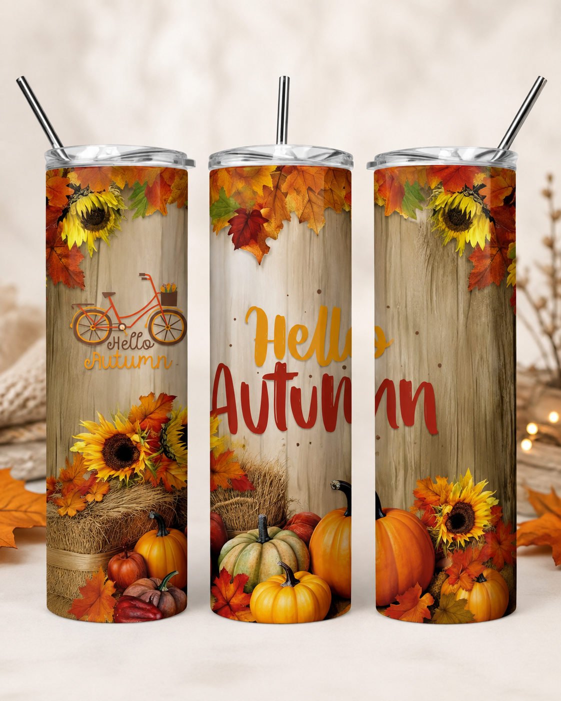 Hello Autumn Fall Tumbler
