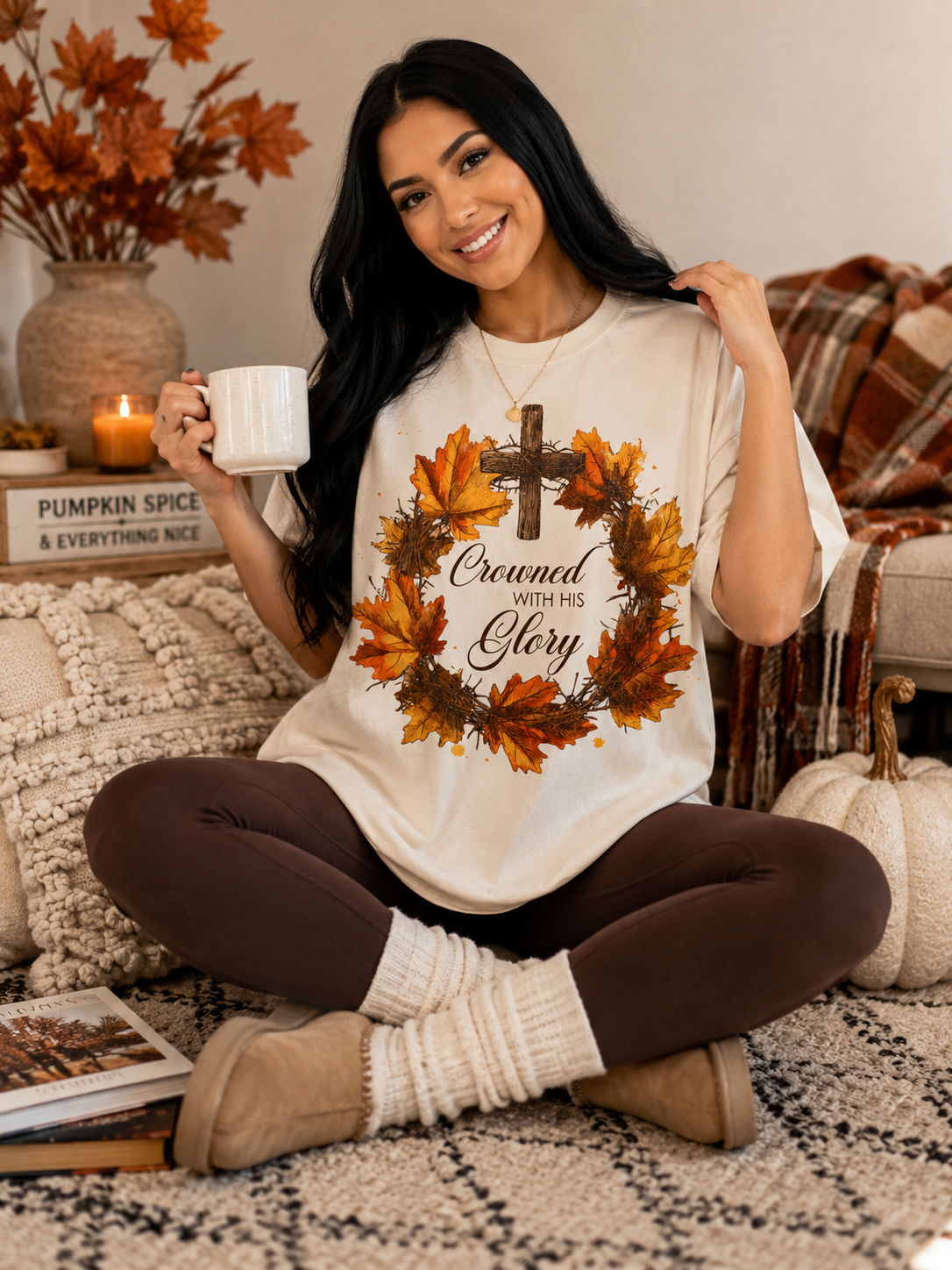 Crowned With His Glory Fall Graphic T-Shirt