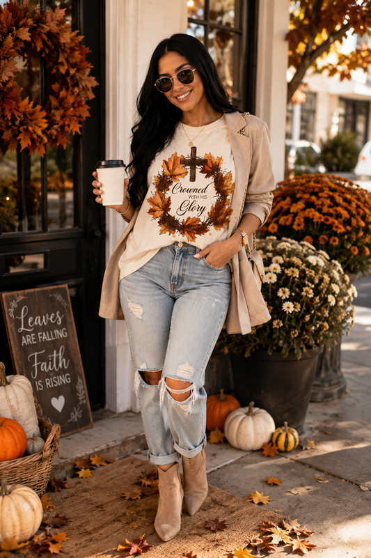Crowned With His Glory Fall Graphic T-Shirt