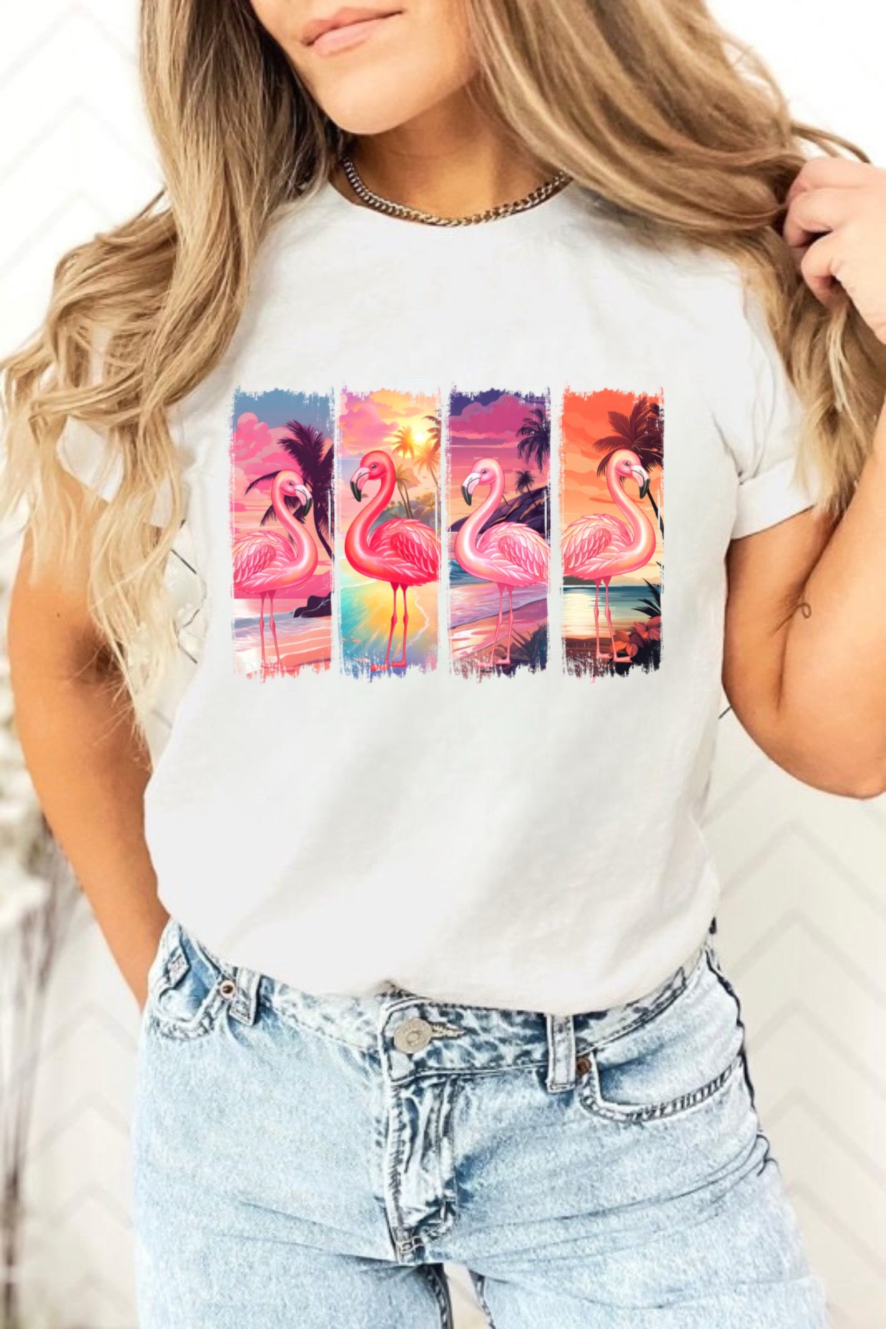 Flamingo Summer Tee - Gildan