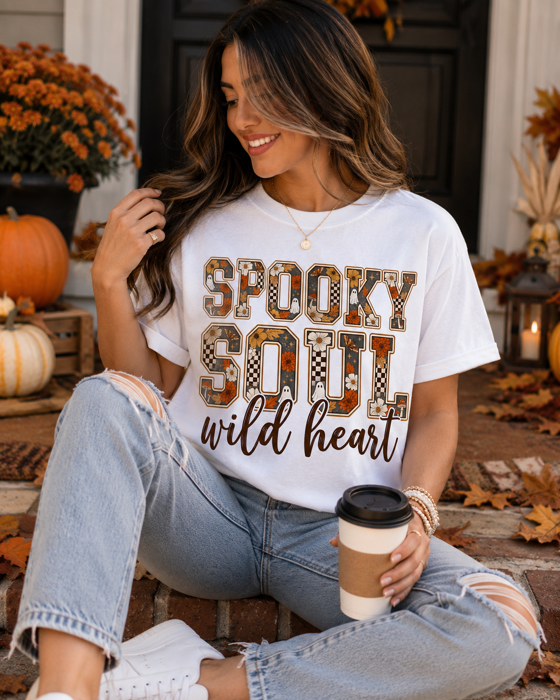 Spooky Soul Wild Heart Fall Graphic T-Shirt